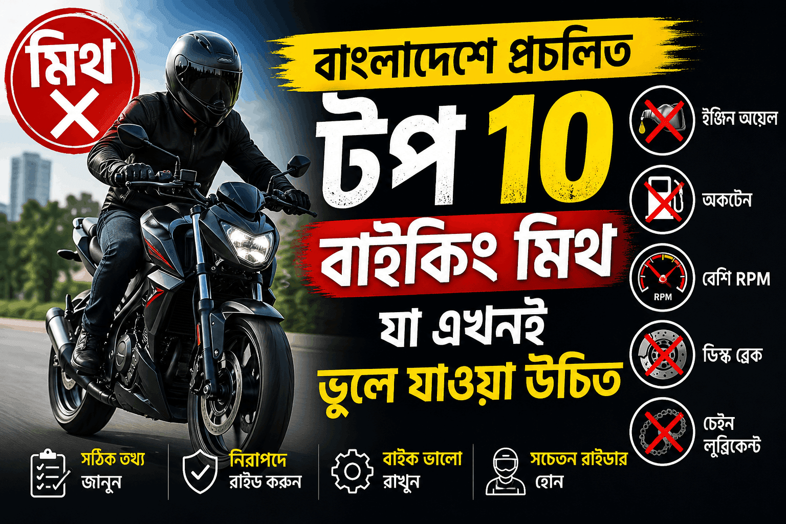 বাংলাদেশে প্রচলিত টপ ১০ বাইকিং মিথ – সত্য জানুন, ভুল ধারণা ভাঙুন
